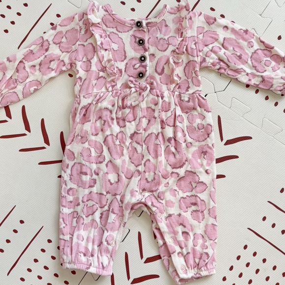 Jessica Simpson Other - Jessica Simpson Pink Leopard Print Romper
